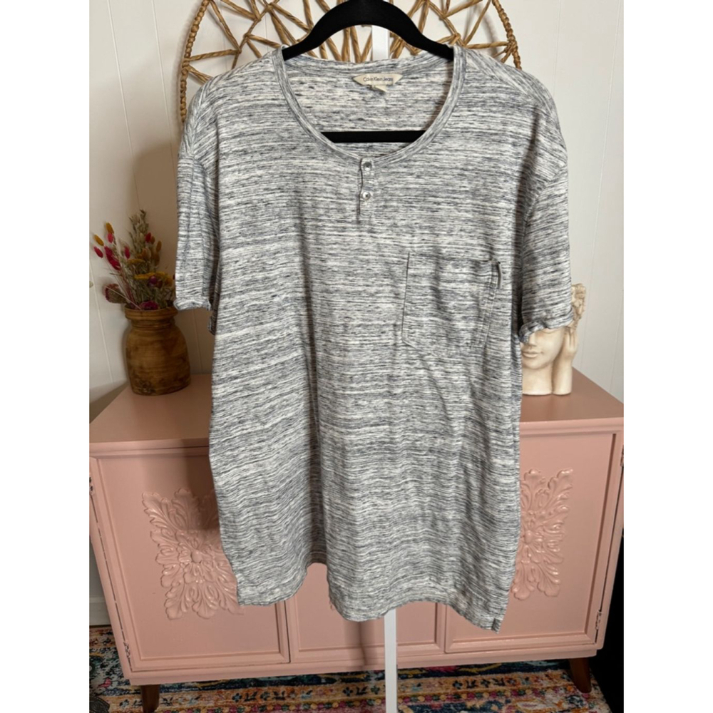 Womens Calvin Klein Gray T-Shirt Size XL